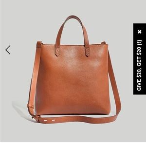 NWT Madewell Zip-Top Transport Crossbody